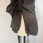 Ann Taylor  Women's Chocolate Brown Side Zip Blouse Photo 4