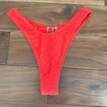 Lulus Coral Textured High Leg Bikini Bottoms Size S Photo 1