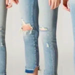 BLANK NYC Blank‎ NYC The Reade Crop Distressed Released Raw Hem Denim Jeans Photo 0