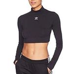 Adidas  Black Fitted Crop Top long sleeve Photo 0