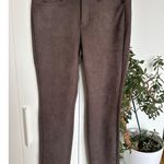 Loft J. Jill Luxe Women's Brown Faux-Suede Pants Microfiber Stretch, Size 6P, EUC Photo 0