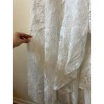 One33 Social Sz 2 White Embroidered Lace Ruffled Overlay Sleeveless V Photo 6
