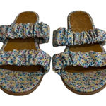 Sugar Tristan Floral Fabric Slide On Sandals Women's Size 8 Blue Photo 0