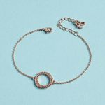 Swavorski Adore Jewelry Organic Circle Bracelet Rose Gold  Crystal Photo 0