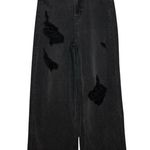 Wild Fable Super High Rise Wide Leg Black Distressed Jeans Size 00 Photo 0
