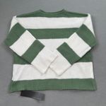 NWT S.DEER Sweater Womens M Striped Knit Green & White Crew Neck Pullover S Deer Size M Photo 1