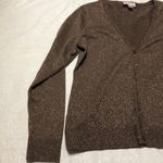 Loft  Brown Glitter Cardigan M Photo 1