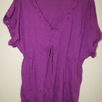 Elle  | Purple V neck blouse Photo 0