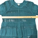 Cato Green Crochet Knit Sweater Cover-Up Boho Tunic Photo 3