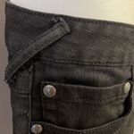 Free People  Black Vertical Textured Straight 5 Pocket Button/ZipUp Jeans-Size 29 Photo 7