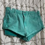 Wild Fable  Highest Rise Cheeky Aqua Jean Shorts Photo 1