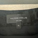 Hilton Hollis Leopard Animal Print Dressy Top Office Career Quiet Luxury XL Black Photo 8
