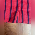 Chetta B Vintage 80s . Peter Novello Sherrie Bloom Red Blue Stripe Linen Dress M Photo 7