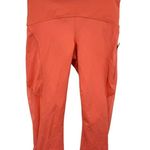 Lululemon Sun Runner Crop Mesh Leggings Coral Size 4 Photo 2