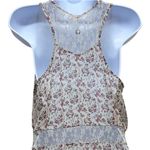 Robin K for Anthropologie Boho Sheer Lacy Floral Tank Size Medium Pink Photo 4