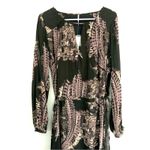 Free People  Womens Long Sleeve Plunge Neckline Double Slit Maxi Dress Size XS Photo 5