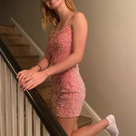 Lucy in the Sky  Pink Sequin Dress Mini Photo 0