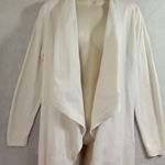 Lands' End  Women‎ Large Open Front Cardigan White Photo 0