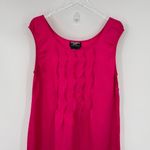 Saint Tropez West  maxi dress 12 linen blend cap sleeve ruched slit fuchsia NEW Photo 1