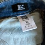 EXPRESS NWOT  Mid Rise Light Wash '70s Flare Jeans BLUE Ultra Hyper Straight Jean Photo 6