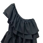 Endless Rose  One Shoulder Ruffle Mini Dress Black Tiered Sz Large Party Cocktail Photo 8