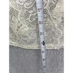 EXPRESS Women's Lace Blouse Short Sleeve Round Neck Off White Size Small Photo 5