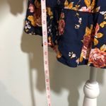 Xhilaration NWOT Dark Blue Floral Button Long Sleeve Dress New Photo 8