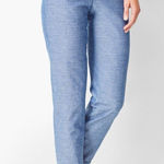 Talbots  Light Blue Chambray Crop Pants Women's Size 6 NWT Photo 0