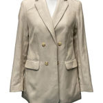 Talbots  Petite Double Breasted Blazer‎ Jacket Sz 2P Beige Long Sleeve Work Photo 0