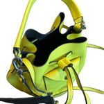 Marc Jacobs  Metropoli Bucket Bag Zest Lime Green Purse Shoulder Bag Leather Bold Photo 5