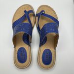 b.o.c Women's Blue Toe Loop Sandals, Slip On, Laser Cutout Details, Size 9 Photo 2