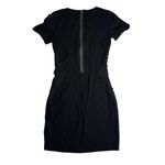 Parker Womens  Black Side Ruching V-Neck Bodycon Dress Back Zipper Stretch Size S Photo 5