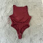 NWOT Intimately Free People Bodysuit XS Drape Cowl Neck First Choice Wild Ginger Red Photo 1