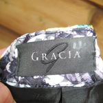 Gracia Black Parrot Bird Print Floral Full Skirt Photo 7