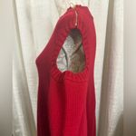 Susan Graver  Red Cold Shoulder Knit Sweater Women’s 3X Cotton Blend Pullover Photo 2