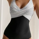 B2prity women’s large polka dot tummy control swimsuit Black Photo 0