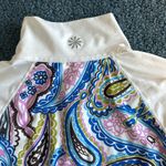 Athleta  1x white sleeves floral quarter zip lightweight stretchy bright cute Photo 5