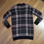Jessica Simpson ladies Medium Plaid Black and Red Women's oversized Sweater Photo 10