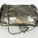 Vintage Elegance Leather Hobo Purse Canada Crossbody Metallic Pewter/Silver Silver Photo 0