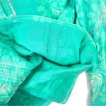 Mirasol Women Jacket Blue Boho Embroidered Floral Mandarin Collar Sz S Carriage Photo 5