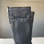 Frye  Jane Strappy Tall Boots Black Leather Size 7.5 76396 Photo 2