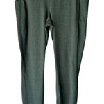 The North Face Womens XL Green Ribbed Waistband Workout Leggings Side Pockets Photo 0