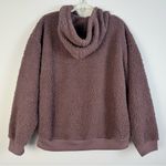 American Eagle  AE Sherpa Teddy Hoodie Medium Plum Purple Cozy Lightweight Soft Photo 2