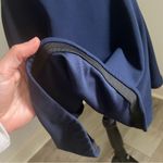 B Darlin Fit & Flare Halter Mini Dress sz 1/2 Navy Blue Mesh Cutout Party Dress Photo 6