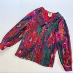 Farm Rio Women’s Bird Flowers Pleated Shirt Multicolor Photo 7