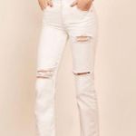 Reformation Cynthia High Relaxed Jean White Destroyed 24 Photo 1