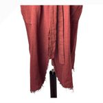 Moon River Moon‎ River Vest Women Small Red Linen Sleeveless Duster Belted Trench Lagenlook Photo 6