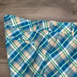 GG Blue High Rise‎ Bermuda Stretch Golf Shorts Blue Plaid Size 12 Photo 3