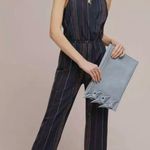 Anthropologie Dolan Blue Striped Halter Crop Pant One Piece Jumpsuit XS Photo 6