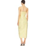 Amanda Uprichard  Ivy Dress Midi Yellow Jaquard size Medium Photo 4